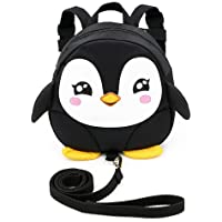 Los mejores  - IGNPION Toddle - Mochila infantil con riendas- arnés para caminantes- cinturón de sujeción y pingüino- color negro
